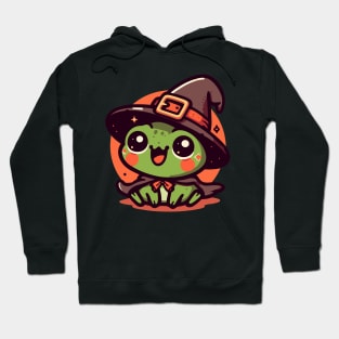 Kawaii witchy frog Hoodie